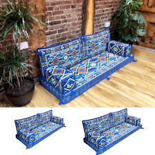 ARABIC MAJLIS JALSA TURKISH SOFA, OTTOMAN FLOOR CUSHION SEATING FULL SET RED