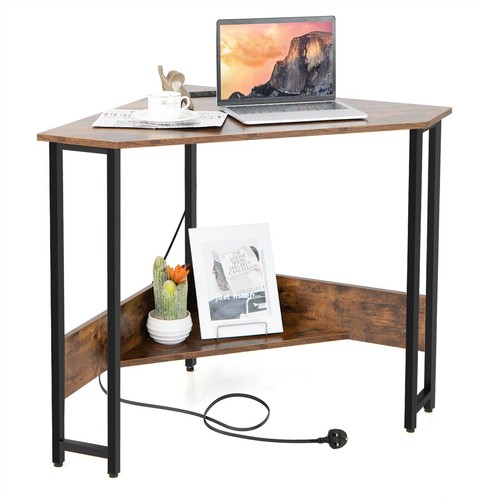 Corner computer desk with - computer,