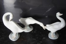 3 LLADRO GEESE GOOSE FIGURES