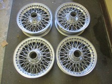MG MGB MGBGT 14 x 4.5J wire wheels 60 spoke set of 4 rebuilt silver powdercoat