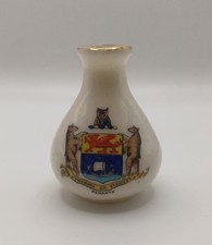 Antique Crested Ware Willow Art China Matching Crest Penarth Wales Vase