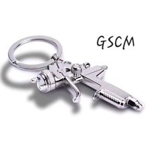 Spray gun keyring keychain - gun,