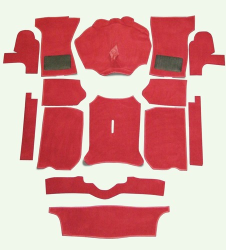 Claret red carrelli - red, hessian