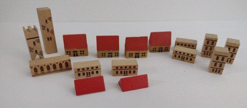 Miniature wooden houses red - houses,