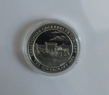 Christopher Cockerell's Concept - The Hovercraft Silver Proof Medal + Info Sheet