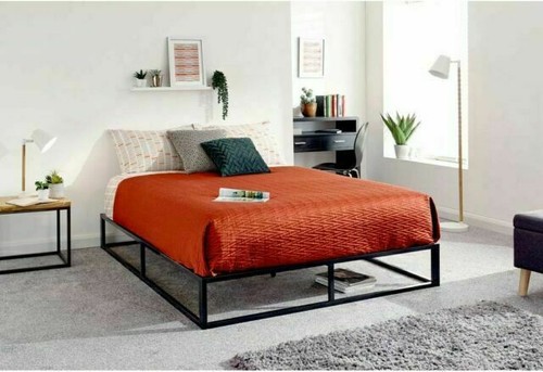 Black metal loft bed urban - metal,