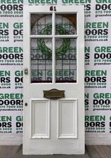 LEADED GLASS FRONT DOOR 1930S