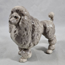 Vintage Gray Poodle Porcelain