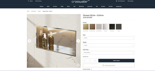 Crosswater brushed chrome - crosswater,