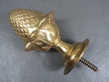 Vintage 4" brass pineapple finial mount top spare part