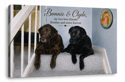 Custom black labrador canvas - black,