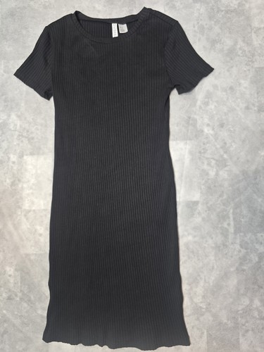 Divided black ribbed - h&m,