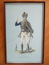 Framed vintage military print - framed,