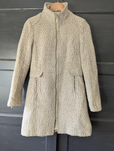 Cream grey boucle coat - boucle, h&m