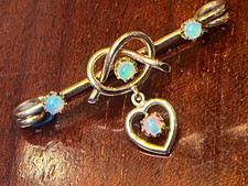 9ct gold Victorian opal lovers