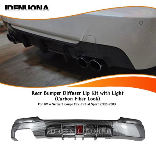 Carbon look rear diffuser lip - carbon,