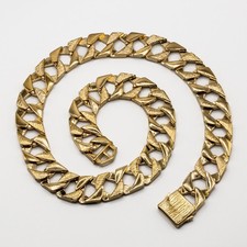 Men 9ct gold cuban curb - gold,