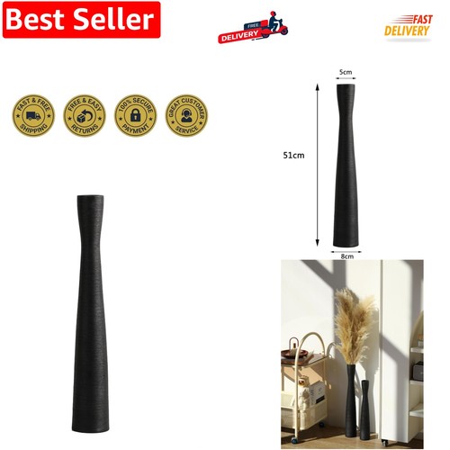 Black vase 50cm - vase,50cm, tall