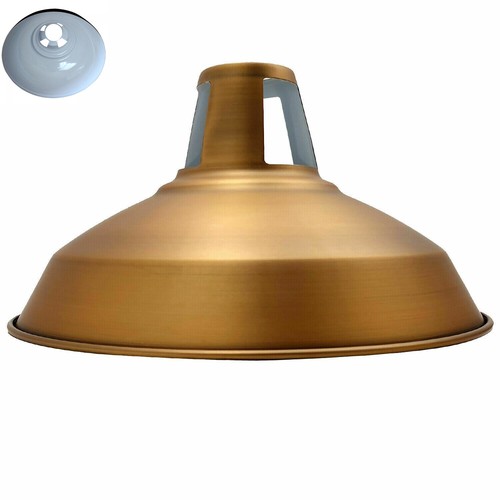 Vintage metal lamp shade - vintage,