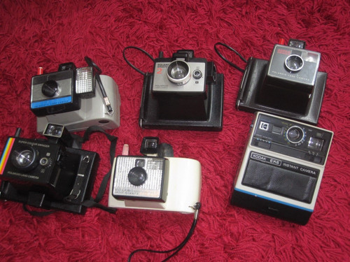 Vintage polaroid cameras - polaroid,