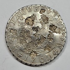 1760 Mo Silver 8 Reales Pillar Dollar Mexico w/ Chopmarks Large Size *K978
