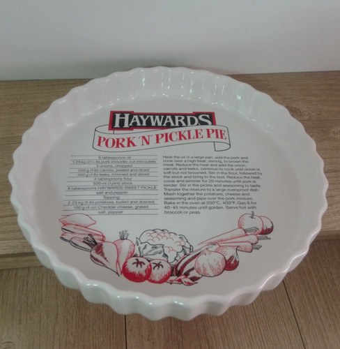 Haywards pie dish - pie, pork