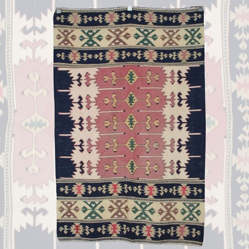 Vintage flatweave blue - blue, kilim