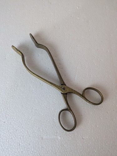 Vintage brass fireside tong - brass,