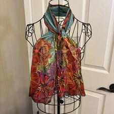 Laurel Burch Silk Scarf With