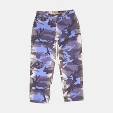 Blue Camo Jeans / Size 34 / Mens / Multicoloured / Cotton