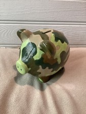 PERCY PIG PIGGY BANK LIMITED EDITION 2008 IN CAMOUFLAGE CERAMIC