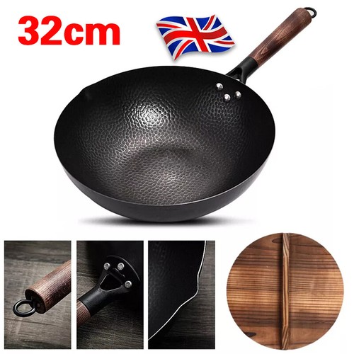 32cm pure iron wok non - iron,
