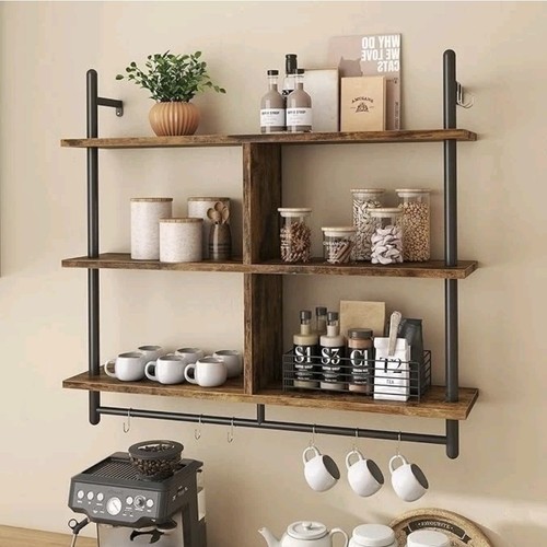 Floating pipe shelving - pipe,