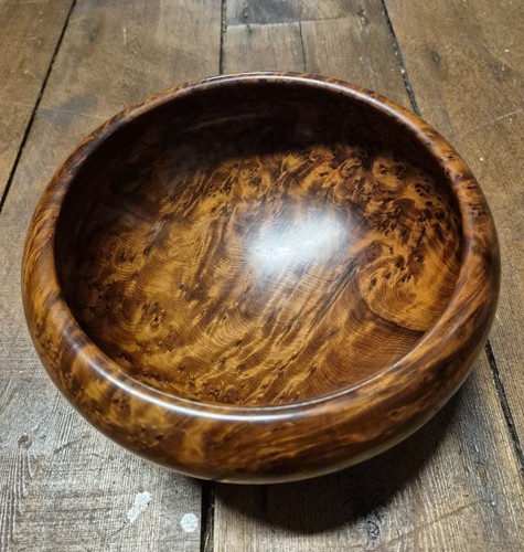 Vintage hand turned - burr, yew