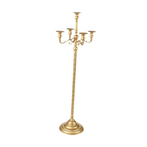 Gold floor candle holder arm - candle,