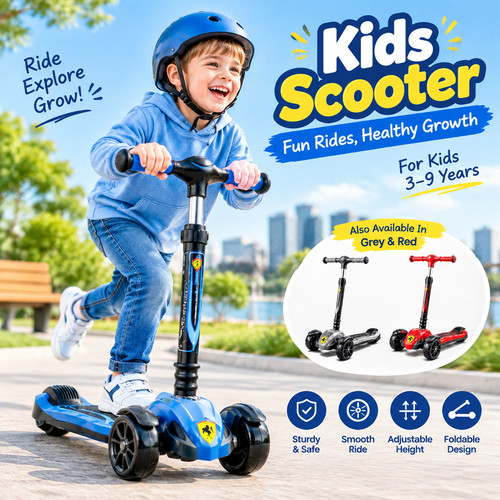 Kids scooter wheel - 3, led