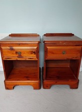 Pair of Ducal Rosedale Solid Pine Bedside Cabinets, Drawers, Lamp Tables
