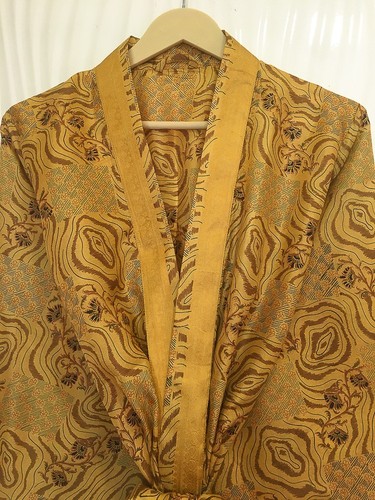 Pure silk midi kimono robe - midi,