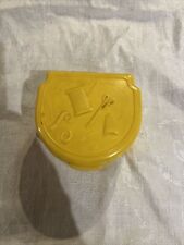 VINTAGE RETRO 1950's/60's EMPTY YELLOW PLASTIC PRESTO SEWING BOX
