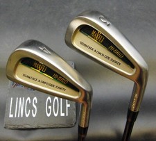 Set of 2 Dunlop Maxfli HI-BRID 3 & 4 Irons Stiff Graphite Shafts Dunlop Grips