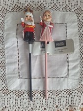 King Charles Queen Camilla PAIR of Coronation Garden Stake Gnomes - Collectable