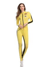 Costume Cosplay Fancy Dress Halloween Women's Yellow Kill Bill Jumpsuit