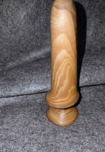 Tall hand turned yew - tall, wood