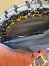 Boogie Bounce Elite Folding Mini Trampoline Rebounder with T-Bar Handle + Extras