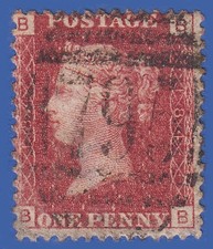 GB SG43/44 QV 1864 1d RED