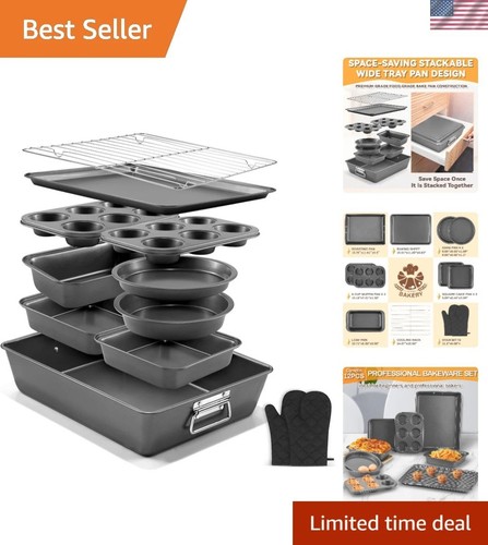 12pc nonstick bakeware - nonstick, set