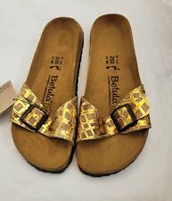 Birkenstock Betula Madrid, Gold Leather, Size UK 5.5 EU39, Narrow Fit 