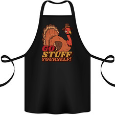 Stuff Yourself Funny Vegetarian Vegan Turkey Cotton Apron 100% Organic