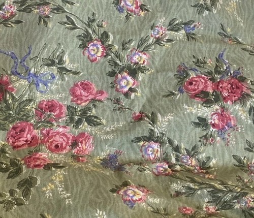 Vintage fabric cotton green - vintage,