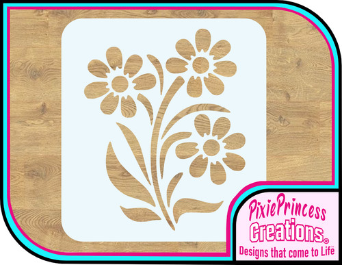 Flower pattern stencil - flower,